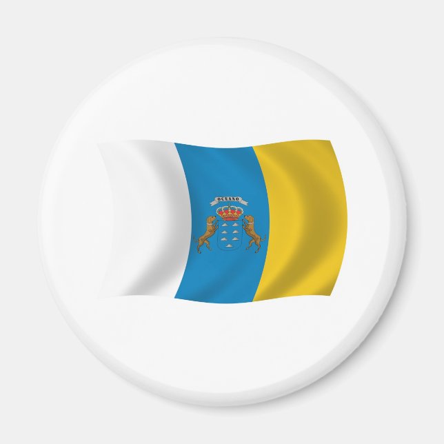 Íman Ímã com a Bandeira das Ilhas Canárias (Frente)