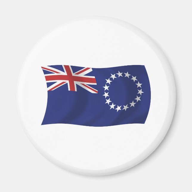 Íman Ímã com a Bandeira das Ilhas Cook (Frente)