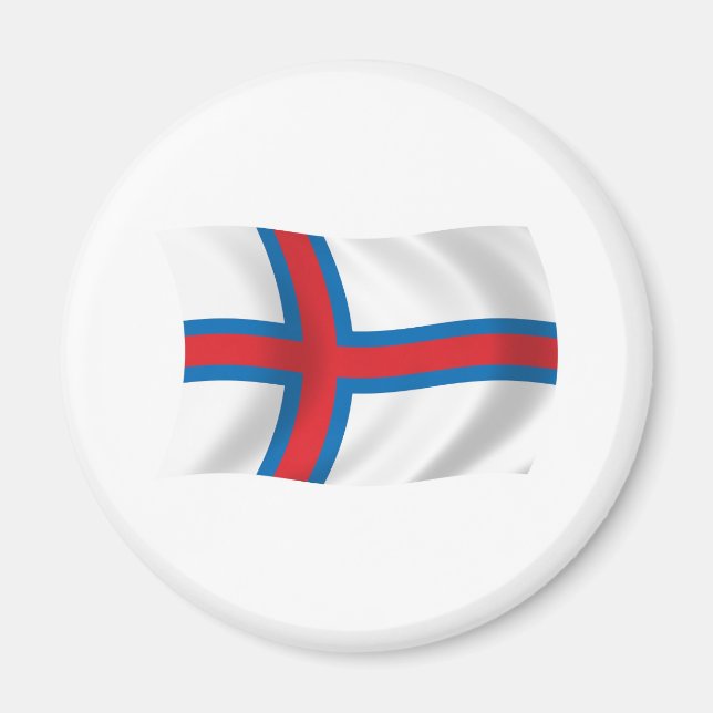 Íman Ímã com a Bandeira das Ilhas Faroé (Frente)