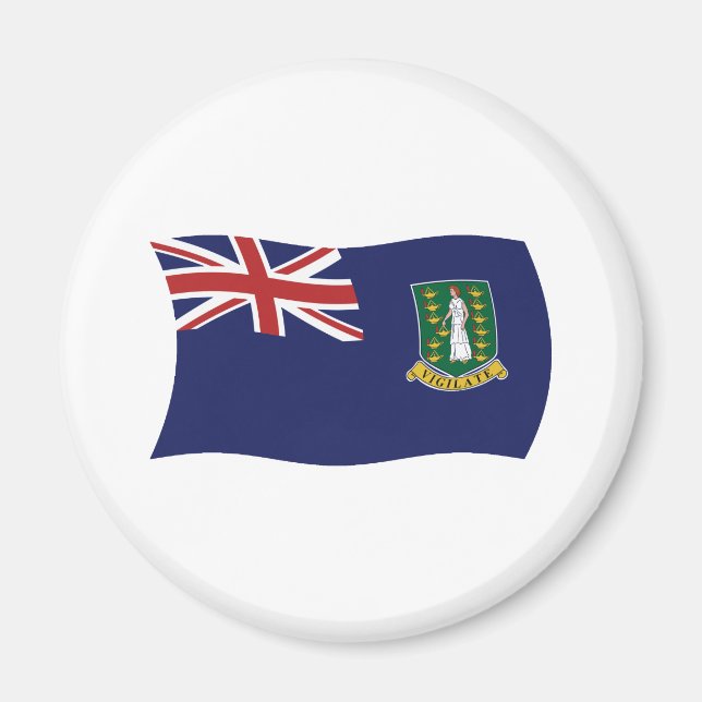 Íman Ímã com a Bandeira das Ilhas Virgens Britânicas (Frente)