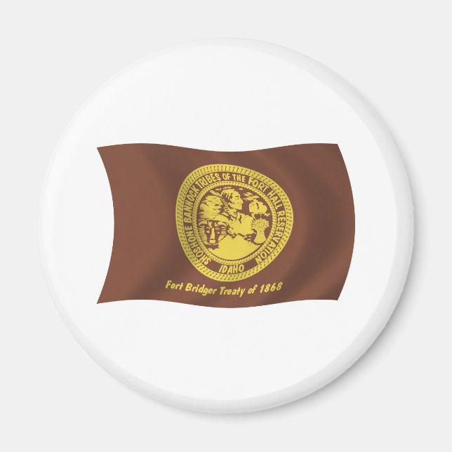 Íman Ímã com a bandeira das Tribos Shoshone Bannock (Frente)