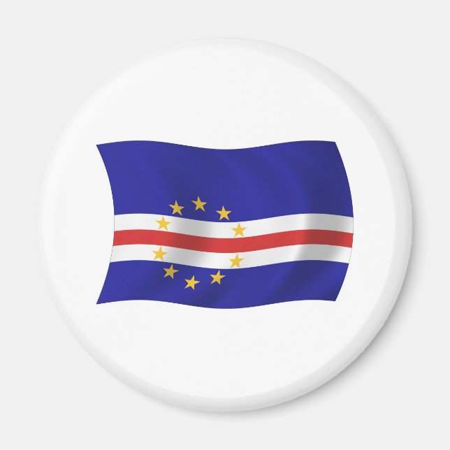 Íman Ímã com a Bandeira de Cabo Verde (Frente)