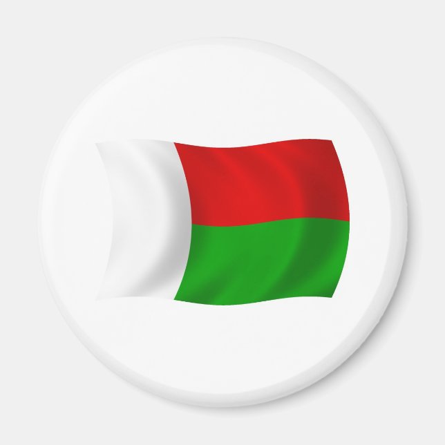 Íman Ímã com a Bandeira de Madagascar (Frente)