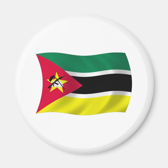 Íman Ímã com a Bandeira de Moçambique (Frente)