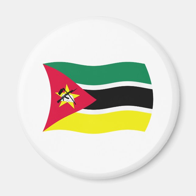 Íman Ímã com a Bandeira de Moçambique (Frente)