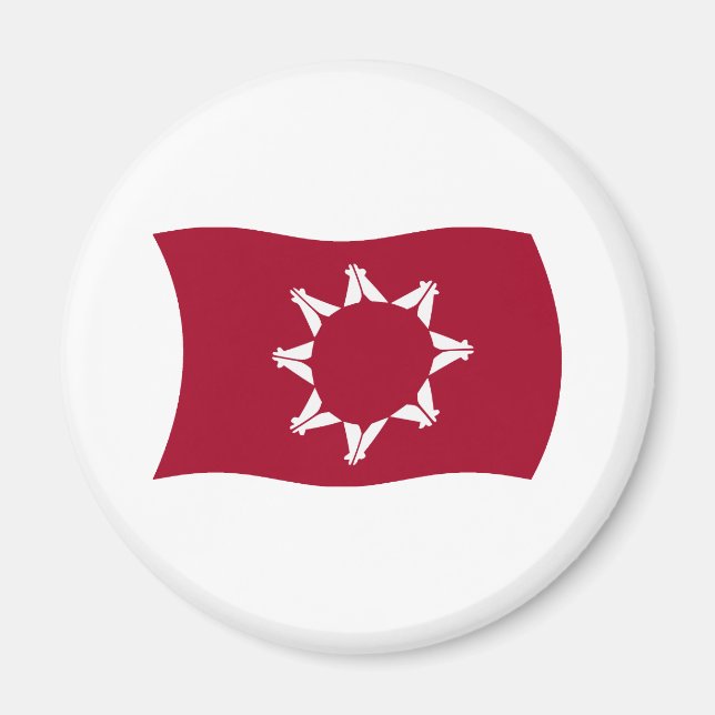 Íman Ímã com a bandeira de Oglala Lakota (Frente)