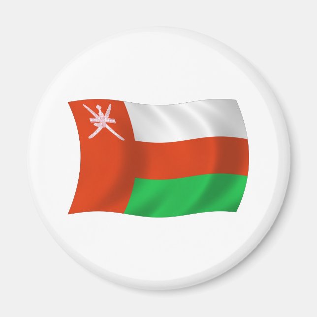 Íman Ímã com a Bandeira de Omã (Frente)