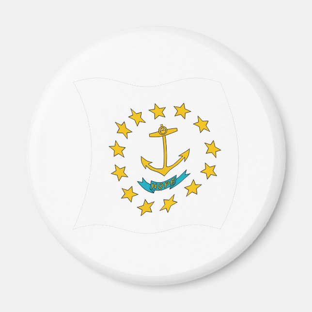 Íman Ímã com a Bandeira de Rhode Island (Frente)