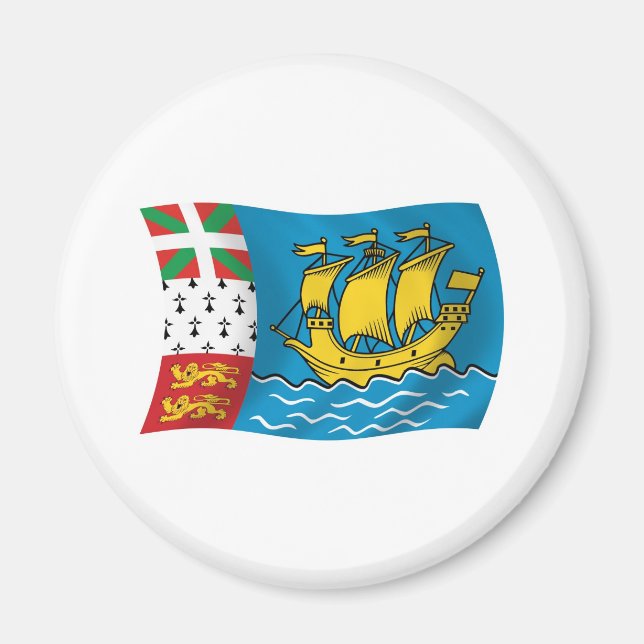 Íman Ímã com a Bandeira de São Pedro e Miquelão (Frente)
