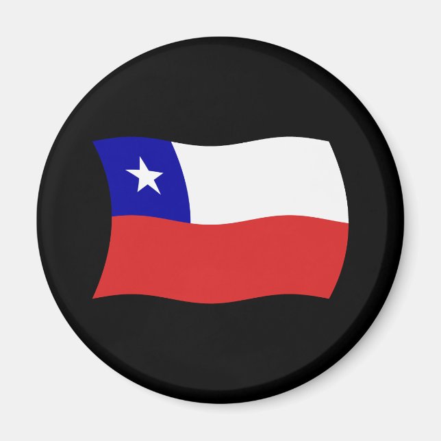 Íman Ímã com a Bandeira do Chile (Frente)