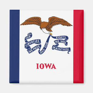 Íman Ímã com a bandeira do estado de Iowa - EUA