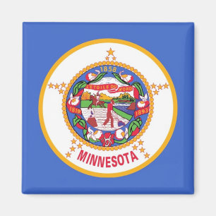 Íman Ímã com a bandeira do estado de Minnesota - EUA