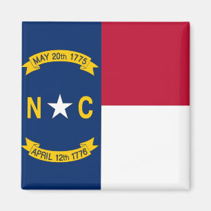 Íman Ímã com a bandeira do estado de North Carolina -
