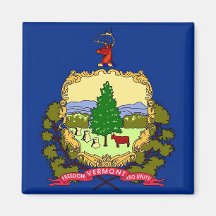 Íman Ímã com a bandeira do estado de Vermont - EUA