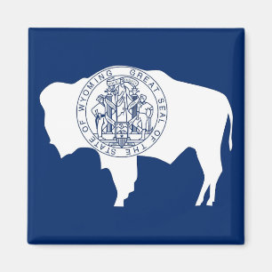 Íman Ímã com a bandeira do estado de Wyoming - EUA