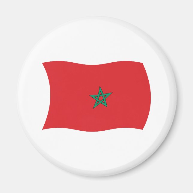 Íman Ímã com a Bandeira do Marrocos (Frente)
