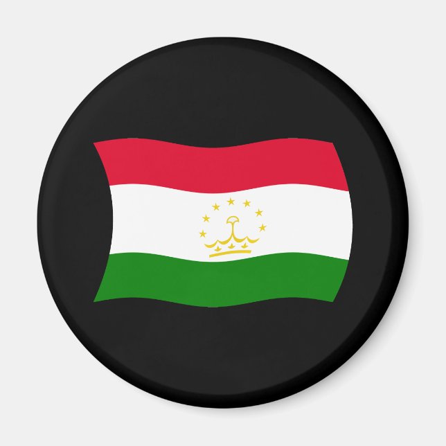 Íman Ímã com a Bandeira do Tajiquistão (Frente)