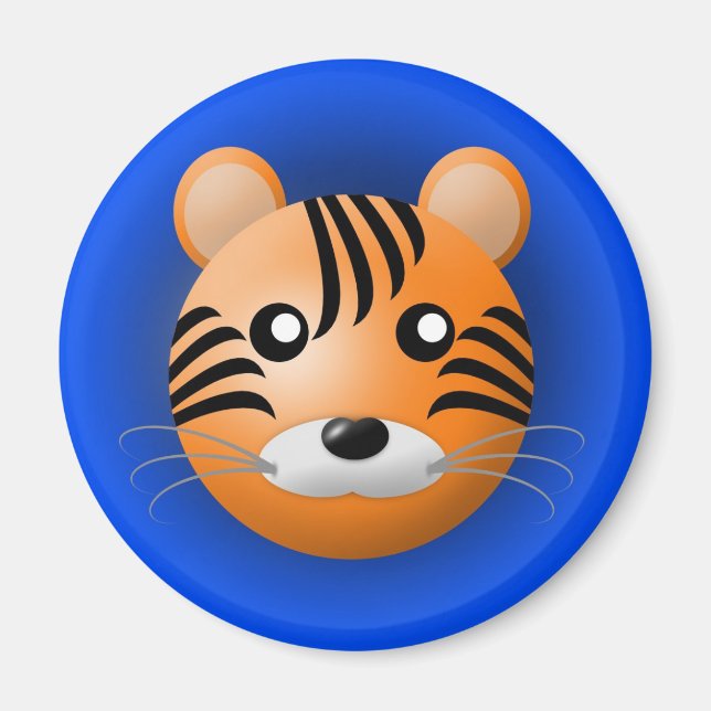 Íman ímã com animal: tigre (Frente)