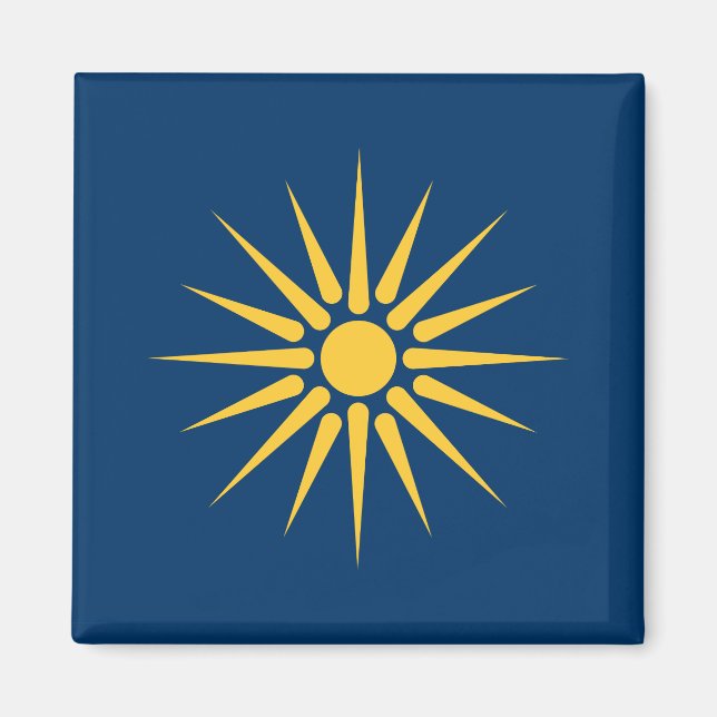 Íman Ímã com Bandeira da Macedônia, Grécia (Frente)