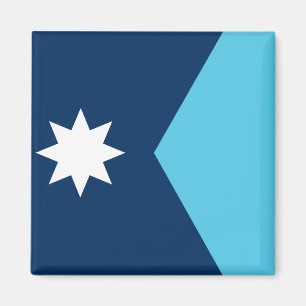 Íman Ímã com Bandeira de Minnesota, EUA
