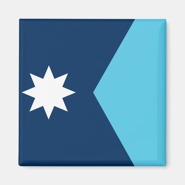 Íman Ímã com Bandeira de Minnesota, EUA (Frente)