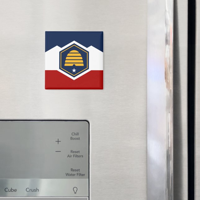 Íman Ímã com Bandeira de Utah, EUA (In Situ (Fridge))