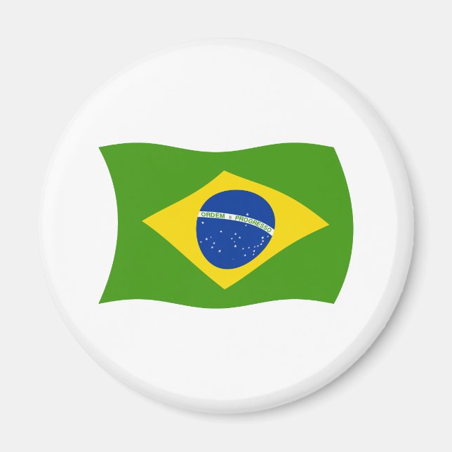 Íman Ímã com Bandeira do Brasil (Frente)