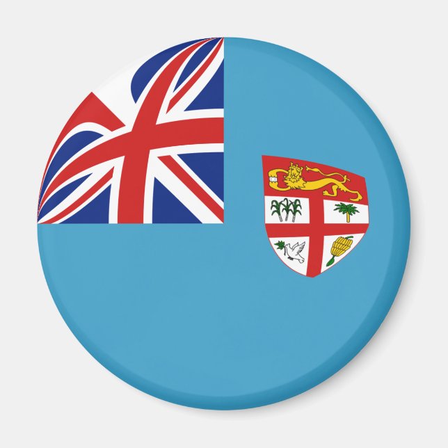 Íman Ímã com Bandeira Olho de Peixe de Fiji (Frente)