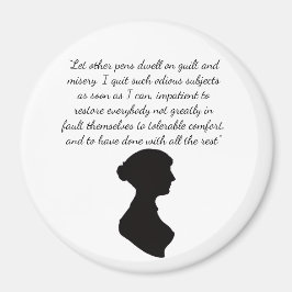 Íman Ímã com citação de Jane Austen