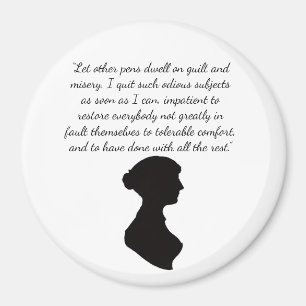 Íman Ímã com citação de Jane Austen