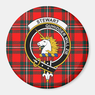 Íman Ímã com Emblema do Clã Stewart e Tartan