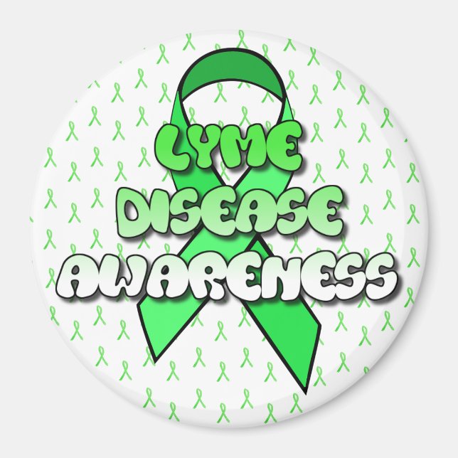 Íman Ímã com Fita de Conscientização da Doença de Lyme (Frente)