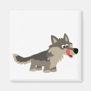 Íman Ímã com fome do lobo dos desenhos animados bonit