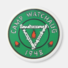 Íman Ímã com Logo do Acampamento Watchaug