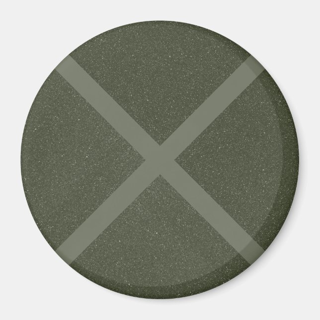 Íman Ímã com Padrão Cruzado Verde Musgo (Frente)