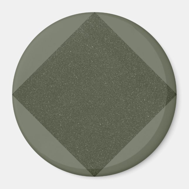Íman Ímã com padrão de diamante verde musgo (Frente)