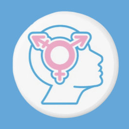 Íman Ímã com Símbolo do Orgulho Trans