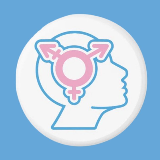Íman Ímã com Símbolo do Orgulho Trans (Criador carregado)