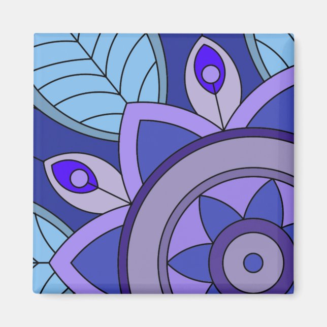 Íman Ímã com uma arte de flor (Frente)