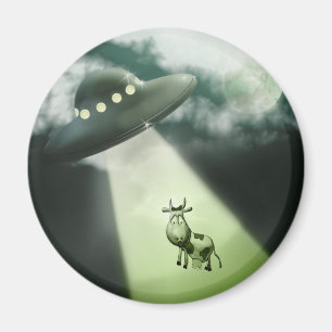 Íman Ímã cómico da abducção da vaca do UFO