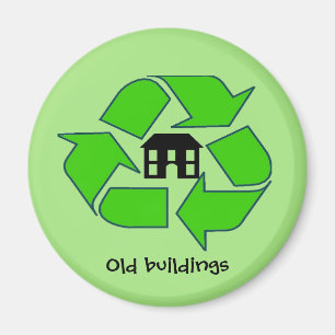 Íman Ímã - construções velhas do reciclar