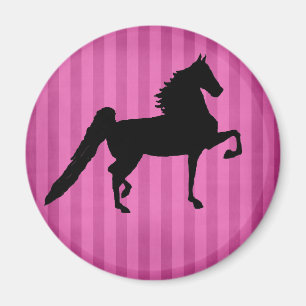 Íman Ímã cor-de-rosa bonito de Saddlebred do american