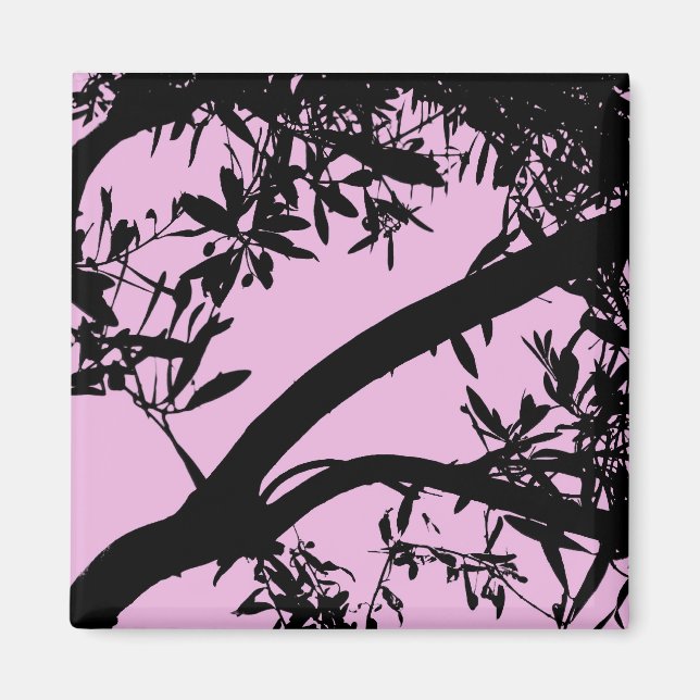 Íman Ímã cor-de-rosa da árvore (Frente)