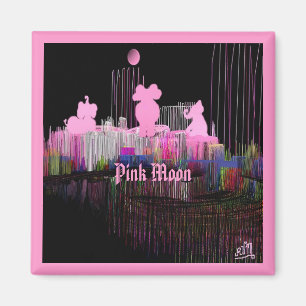 Íman Ímã cor-de-rosa da lua