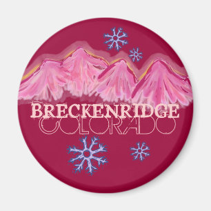 Íman Ímã cor-de-rosa de Breckenridge Colorado das
