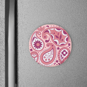 Íman Ímã cor-de-rosa de Paisley