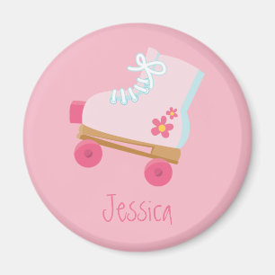 Íman Ímã cor-de-rosa de Rollerskates