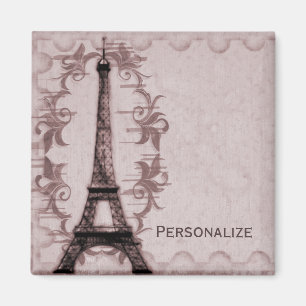 Íman Ímã cor-de-rosa do Grunge de Paris