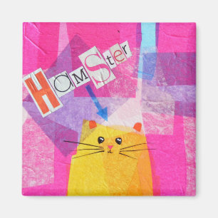 Íman Ímã cor-de-rosa do hamster