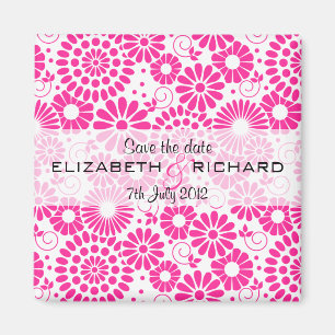 Íman Ímã cor-de-rosa floral do vintage